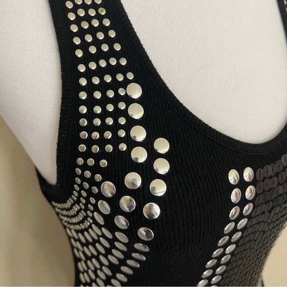 Black and Silver Bodycon Dress - Picture 6 of 6